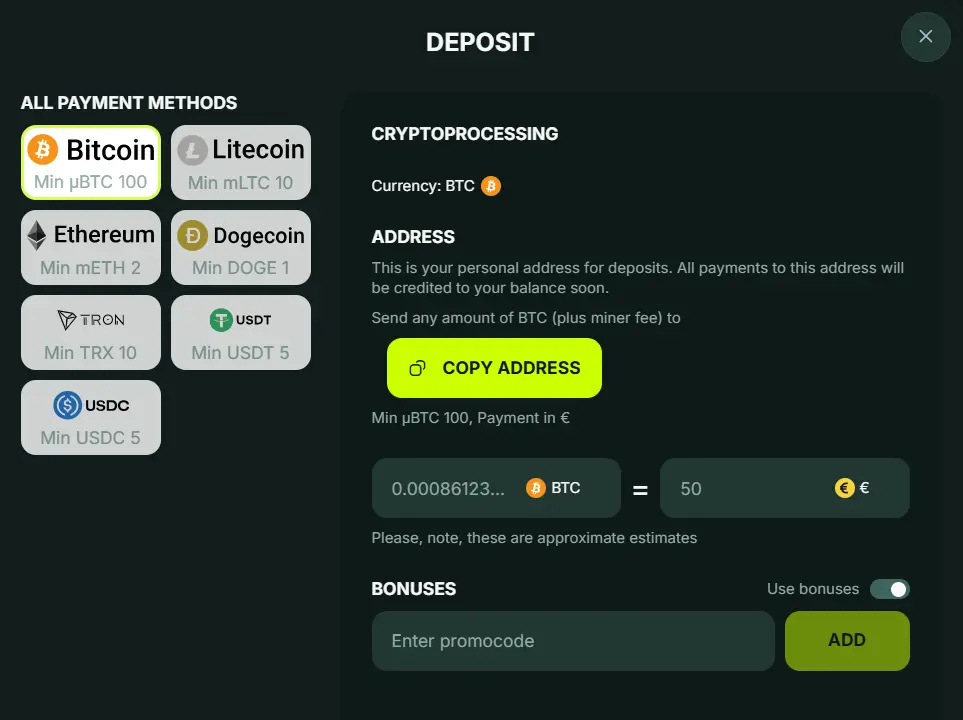 BetNjet Deposit Methods: Cards, Mobile Pay & Crypto
