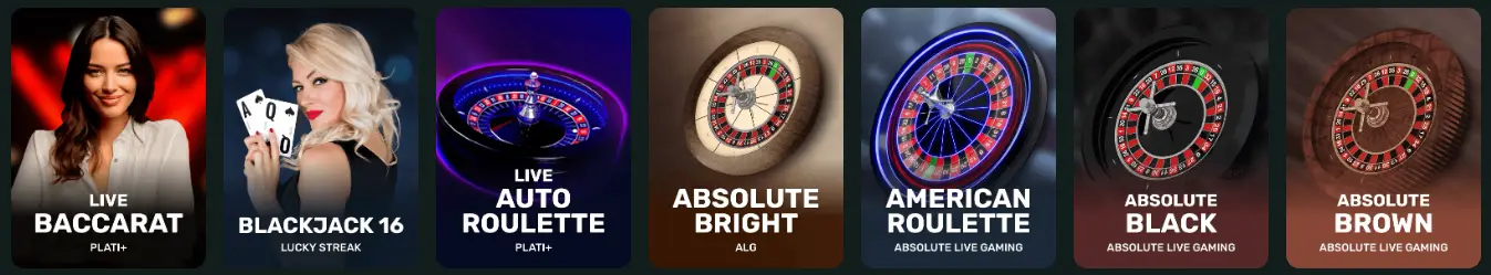 What are Games at BetNjet Live Games