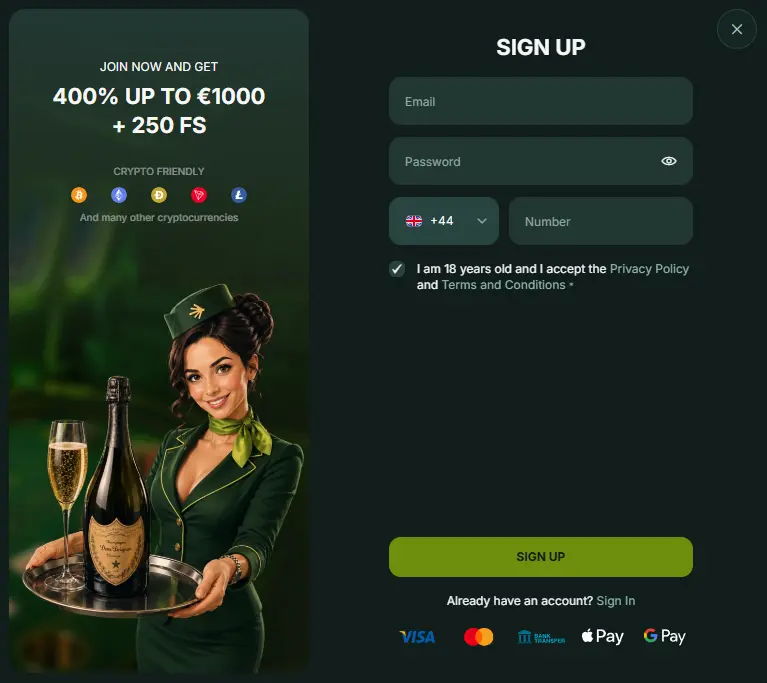 BetNjet Register Process for the Further Login