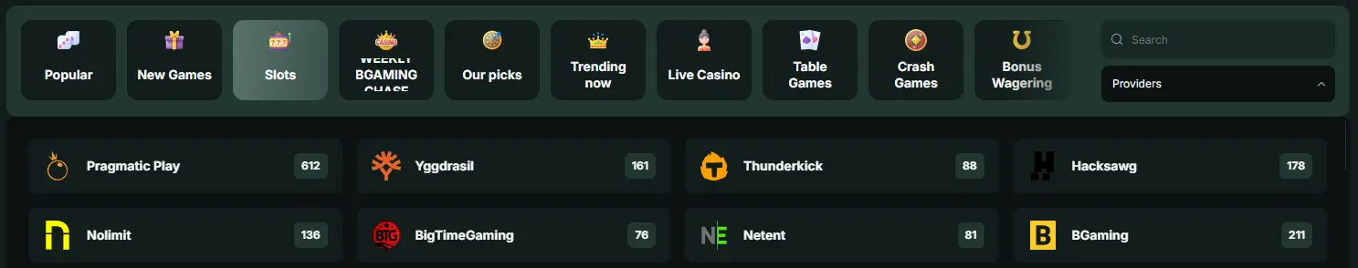 BetNjet Slots Providers: 30+ Studios Behind the Games